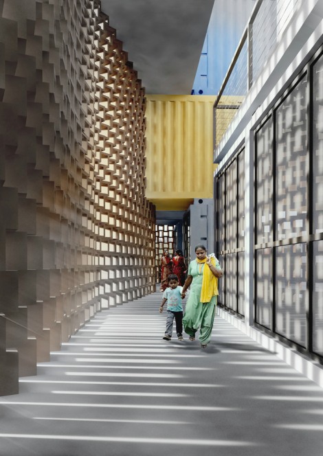 Container concurso favela Mumbai arquitetura sustentabilidade arranha ceu arquitete suas ideias (2)